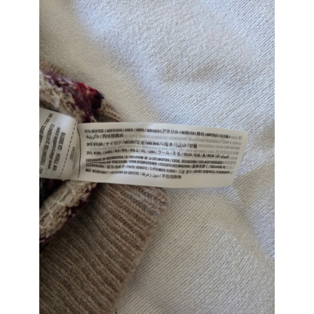 Abercrombie & Fitch Fair Isle Holiday Sweater Polar Bear Wool Blend Large 1R5743 - Picture 5 of 8